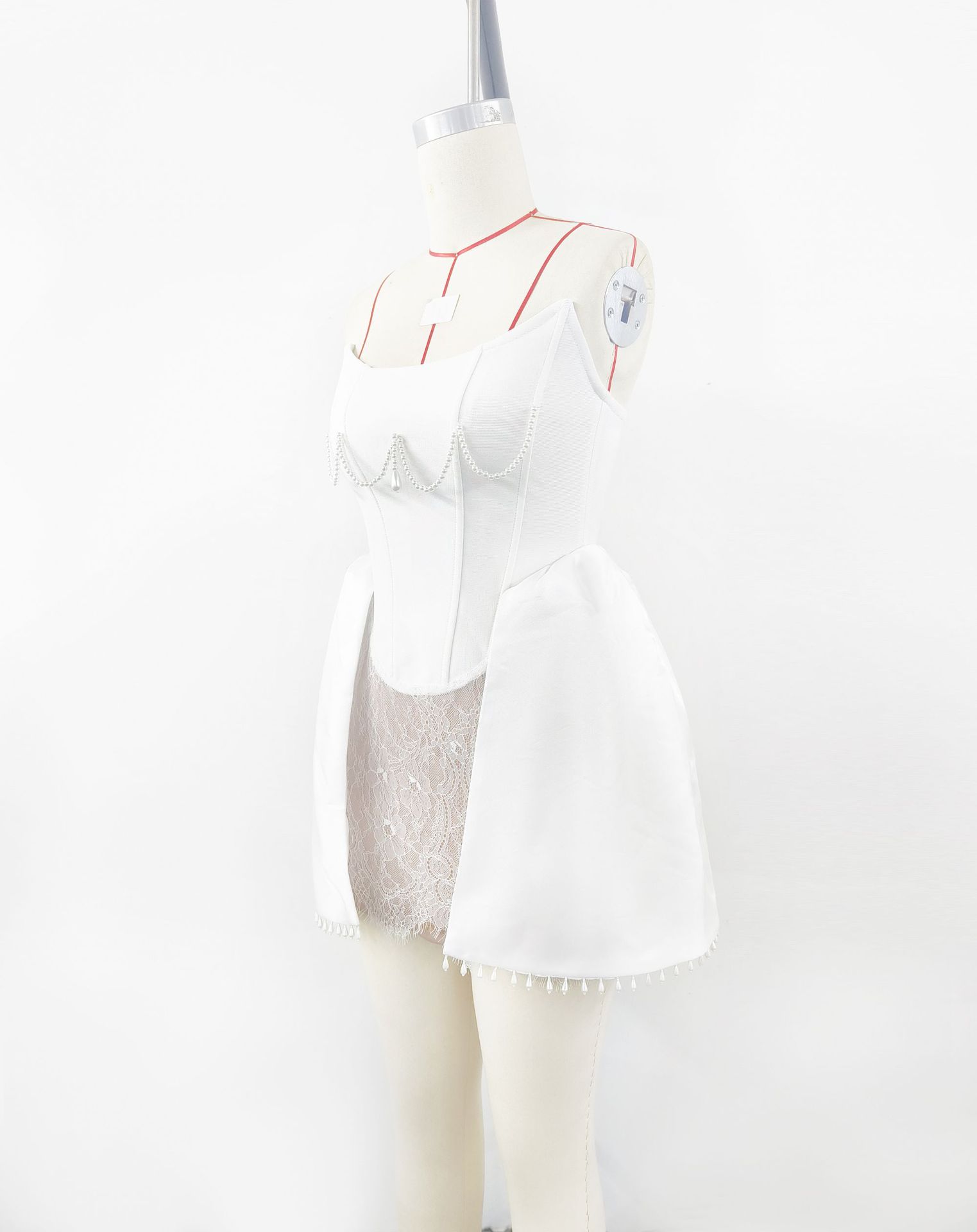 European And American Adult Ceremony Pearl Lace Bandage Dress Birthday Party 17a21904 44c4 4eea 9269 327e99669bdd