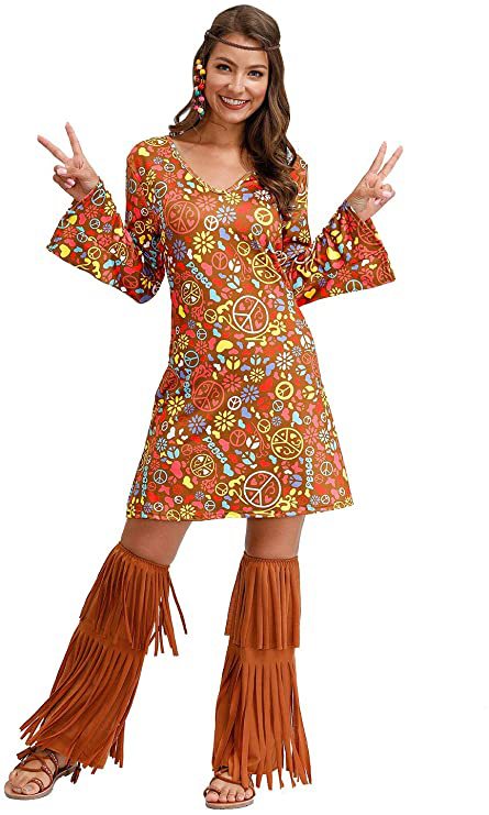 Hippie Clothing Print Dress Women 2406090606380326600